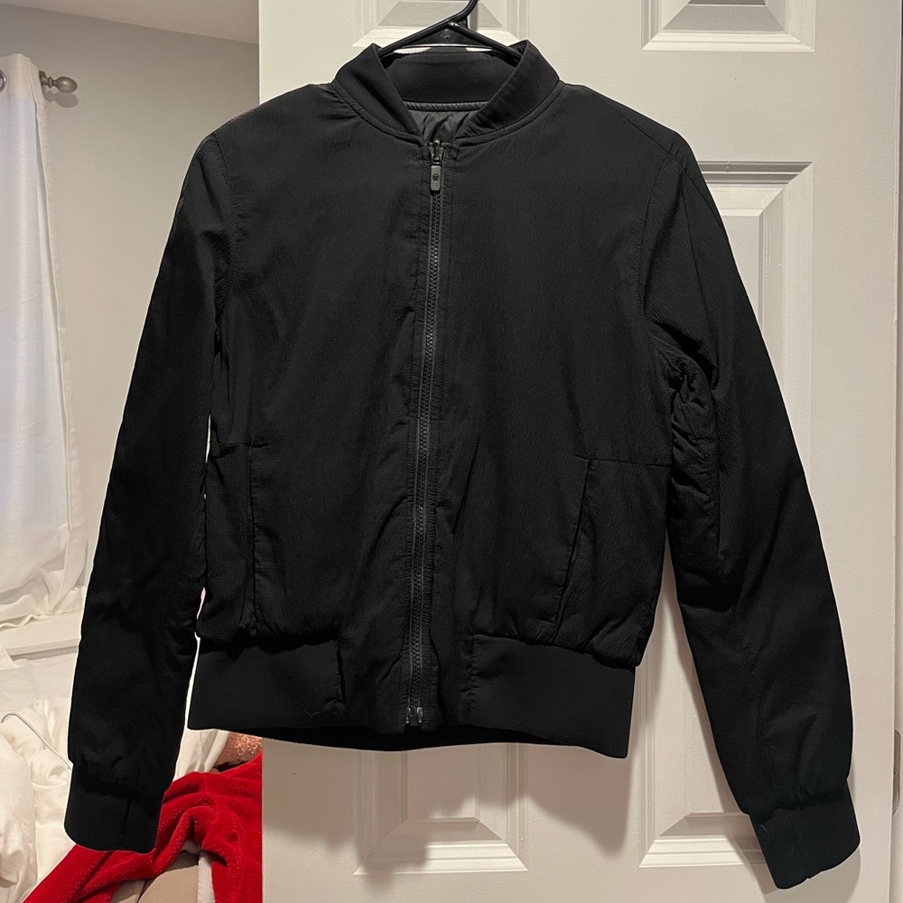 Lululemon Black Reversible Bomber Jacket